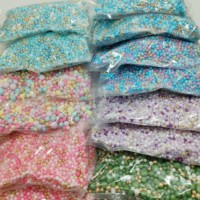 Perles de sucre comestibles pour gâteaux, 1 kg/paquet, perles de sucre colorées, perles de sucre comestibles, décorations pour gâteaux