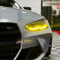 SJC Auto Voiture Accessoires Non-Laser Phare Jaune Led Lumière Du Jour Cartes À Puce Pour BMW M4 G26 G23 G22 G82 G83 M3 G80 21-UP pour BMW