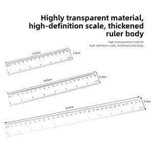 <span class=keywords><strong>Regla</strong></span> Recta Transparente de Plástico Promocional de 30 cm para Estudiantes, Impresión a Doble Cara, <span class=keywords><strong>Regla</strong></span> <span class=keywords><strong>en</strong></span> Pulgadas y <span class=keywords><strong>Centímetros</strong></span> - Product Image 2