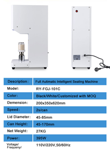 Tarro de bebida grande mquina <span class=keywords><strong>bolseadora</strong></span> sello fondo y contenedores laterales en máquina de sellado de latas para mascotas selladores de tazas de 16 oz - Product Image 5