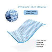 Lingettes Non Tissées de Cuisine Spunlace 30*30cm Jetables Ligne Ondulée Polyester Viscose Maison Voiture Chiffons Non Tissés de Nettoyage