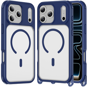 เคสโทรศัพท์มือถือแบบแม่เหล็กกันกระแทก 2 in 1 TPU+PC ดีไซน์เพชร พร้อมรูร้อยสายคล้องคอ สำหรับ <span class=keywords><strong>iPhone</strong></span> 18 - Product Image 6
