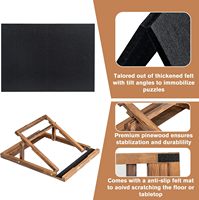 Planche à Puzzle Pliable Plate-Forme Portable Légère Chevalet en Bois Table à Puzzle Pliante en Feutre pouvant contenir jusqu'à 1000 Pièces