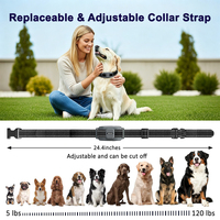 Neues Modell Anti-Bell Wasserdichtes Hundetrainingshalsband mit Piepton, Vibration, Schock, Sprachfunk, 300m 500m Elektrischer Zaun, Nylon, Edelstahl