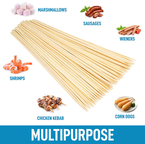 Brochetas de Bambú de Doble Punta para <span class=keywords><strong>Camarones</strong></span>, 60 cm, para Barbacoa, al por Mayor, Compostables y Ecológicas - Product Image 4