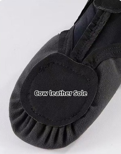 Chaussons <span class=keywords><strong>de</strong></span> <span class=keywords><strong>danse</strong></span> classique en cuir noir, faciles à enfiler, chaussons <span class=keywords><strong>de</strong></span> <span class=keywords><strong>danse</strong></span> souples en cuir pour garçons - Product Image 6