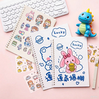 Nouvelles idées de produits 2025 Fabricant MOQ faible Personnalisé Livre d'autocollants pour enfants en spirale B5 avec papier de décollement adhésif réutilisable Déco