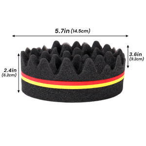 Set de Esponjas <span class=keywords><strong>para</strong></span> Peinar el Cabello, Peine de Espuma de Doble Cara <span class=keywords><strong>para</strong></span> Rastas, Estilo Hip Hop <span class=keywords><strong>para</strong></span> Hombres Negros - Product Image 2