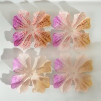 Pétales d'hortensia artificiels gaufrés style forêt, fleurs en tissu pour DIY, accessoires pour cheveux, vêtements, chaussures, chapeaux, appliques florales, décoration murale