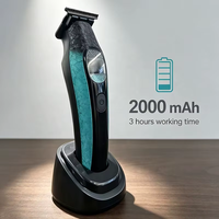 Tondeuse de précision pour salon YX-0019, 7500 tr/min, lame en acier, station de charge, outil de gravure pour barbier, vente en gros usine