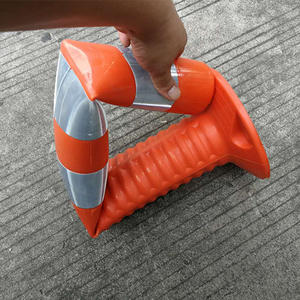 Duurzame Verkeersafbakening Levert Oranje Flexibele Plastic Waarschuwing Post Verkeersveiligheid Reflecterende Waarschuwingspost - Product Image 3