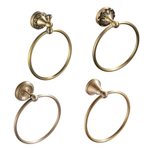 Porte-serviettes mural rond en bronze antique Saint Ruijia, accessoires de salle de bain - Product Image 1