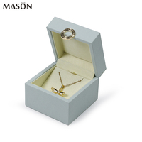 Nouveaux produits Boîte de présentation de bijoux rose Boîte à bracelet personnalisée Boîte à bijoux en cuir PU Boîte d'emballage pour boucles d'oreilles et bagues