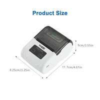Mini Impresora Portátil de Etiquetas y Recibos Térmica USB BT de 58 mm para Exteriores, Compatible con Teléfono, PC, Android, iOS y Windows