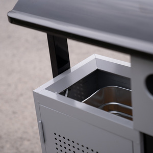 Poubelles extérieures pour les agents d'assainissement, les parcs extérieurs, les sites touristiques et les ateliers. Poubelles en acier inoxydable, galvanisées - Product Image 3