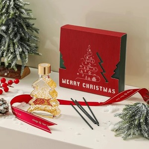 Flacon diffuseur d'<span class=keywords><strong>huile</strong></span> en verre transparent de luxe fantaisie vide de 200 ml en forme de sapin de Noël avec logo personnalisé et couvercle à vis - Product Image 2