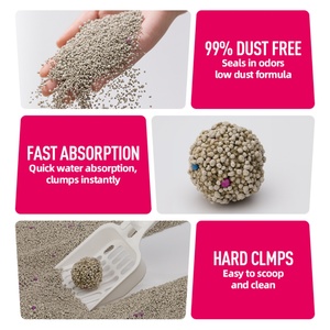 Private Label Strong Clumping Low Dust Odor <b>Control</b> Antibacterial Long-Lasting Deodorization Ball Shape Bentonite Cat Litter - Product Image 3