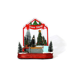 Caja de música para regalo de Navidad, casa giratoria iluminada, decoración navideña, adorno de escritorio con caja de música, regalo - Product Image 5