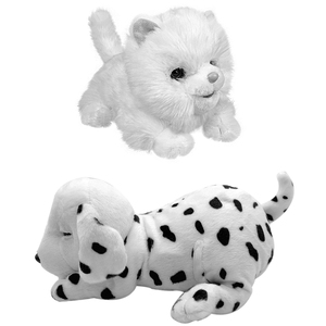 Venta caliente Anime Adorable ojos parpadeantes muñeca gato y perro juguetes de peluche cachorro y gatito para niños regalos