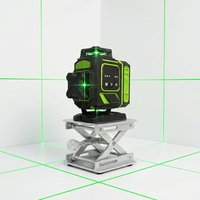 Niveau laser professionnel 16 lignes, faisceau vert 4D, auto-nivelant, haute précision, outil rotatif automatique, niveau laser