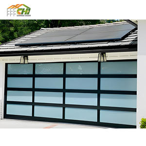 CHI meilleure vente <span class=keywords><strong>moins</strong></span> <span class=keywords><strong>cher</strong></span> USA 16x7 16x8 9x7 9x8 aluminium pleine vue verre <span class=keywords><strong>porte</strong></span> <span class=keywords><strong>de</strong></span> <span class=keywords><strong>garage</strong></span> sans cadre noir verre feuilleté pour Villa - Product Image 4