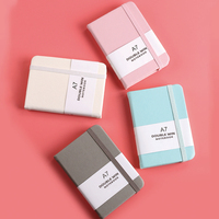 Benutzer definiertes Logo Pu Leder A6 A7 Kleines süßes Kawaii Tiny Mini Hardcover Pocket Notebook