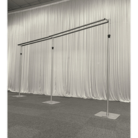 Kit de support de toile de fond réglable robuste 10x20 pieds avec barres transversales doubles pour décoration de mariage