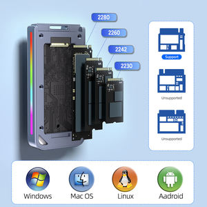 Thunderbolt 3/4 USB 4.0 Nhôm Xách Tay SATA 2.5 Bên Ngoài Ổ Đĩa Cứng 8Tb 40Gbps M.2 Nvme SSD Bao Vây Với Quạt Làm Mát - Product Image 5