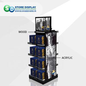 Présentoir de luxe en bois acrylique de marque avec LOGO personnalisé Présentoir de parfum de sol - Product Image 3