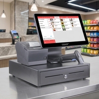 Terminal Punto de Venta Todo en Uno con Pantalla Táctil de 15.6'' para Restaurante, Máquina de Pago para Cajero, Sistema de Punto de Venta al por Mayor