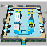Île flottante aquatique gonflable pour l'extérieur, parc aquatique gonflable avec parcours d'obstacles pour adultes