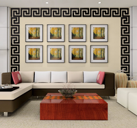Haute qualité 3d bricolage taille ligne 3D miroir autocollant moderne acrylique mur décor chambre décoration Stickers muraux