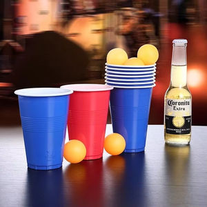 <span class=keywords><strong>Beer</strong></span> <span class=keywords><strong>Pong</strong></span> Game Cup 16 Ounce 480ML Desechable Red Party Cup <span class=keywords><strong>Vasos</strong></span> de chupito de plástico 24 tazas rojas y 24 pelotas de ping <span class=keywords><strong>pong</strong></span> Set - Product Image 2