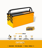 Kit d'outils DINGQI, outils de réparation multifonctionnels, acier au carbone, usage domestique/automobile, boîte portable en ABS