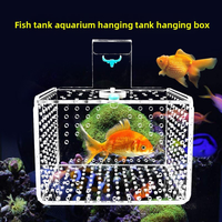 Aquarium de Luxe Transparent en Acrylique, Boîte d'Isolation et d'Élevage Suspendue Protectrice pour Petits Poissons, Bettas et Poissons Paons