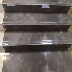 Özelleştirilmiş doğal taş kapalı merdiven adım fayans mermer merdiven adımlar fiyat