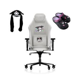 Silla profesional Chaise <span class=keywords><strong>De</strong></span> Jeu gris claro e-sports silla reclinable para juegos <span class=keywords><strong>de</strong></span> ordenador con zapatilla <span class=keywords><strong>Kuromi</strong></span> Kawaii Anime sombrero <span class=keywords><strong>de</strong></span> felpa - Product Image 1