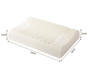Schiuma senza allergeni pressione alleviare Talalay Thailand lattice tessuto bianco massaggio cuscino onda - Product Image 3