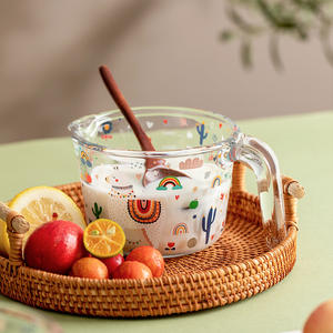 Madou-taza de cristal transparente a escala creativa para el hogar, taza de café, leche, <span class=keywords><strong>desayuno</strong></span>, pareja, <span class=keywords><strong>500</strong></span> <span class=keywords><strong>Ml</strong></span> - Product Image 3