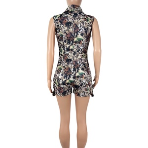 Viviblook Z505RP01 Summer <b>Rompers</b> for Women Zipper Fly Sleeveless V-neck Cargo Pockets Casual One Piece <b>Rompers</b> Bodycon - Product Image 4