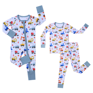 Piyama Jumpsuit Anak Custom, Lengan Panjang, Bahan Bambu, Untuk Bayi dan Balita, Dengan Resleting, Baju Tidur Bayi - Product Image 1