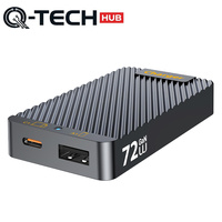 Chargeur pliable Pd 72w à 2 ports - chargeur de téléphone ultra-fin portable type-c+usb-a gan à charge rapide