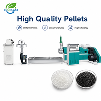 Machine de granulation de plastique à refroidissement par eau 250-300 kg/h, granulateur de recyclage à vis simple pour HDPE, LDPE, PP