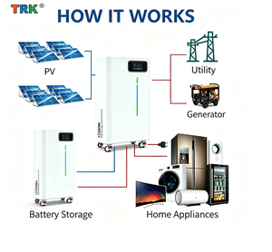 Batterie au lithium 51,2 V 335 Ah 17152 Wh, jusqu'à 8000 cycles, BMS intelligent, stockage solaire, Trk-b-51.2-300 Tianriko Lifepo4 Batterie au lithium - Product Image 4