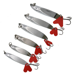 Lot de leurres de pêche à la cuillère pour lancer longue distance, chromés, 30g - Product Image 5