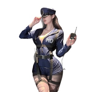 Lencería Sexy de Poliéster para Mujer Scarletsin B-80, <span class=keywords><strong>Disfraz</strong></span> de Oficial de Policía de Inspiración <span class=keywords><strong>Militar</strong></span> - Product Image 1