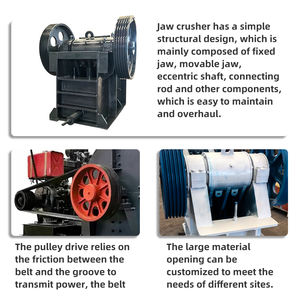 Лидер продаж, портативная щековая дробилка PE250 * 400/PE400 * 600, дизельная/электрическая камнедробилка по заводской цене, подходит для горного оборудования - Product Image 4
