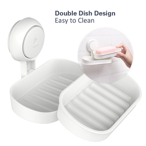 No Drill Adjustable Waterproof Vacuum Suction Cup Hook Wall Mount Vacuum <strong>Soap</strong> Dish <strong>Holder</strong> for Bathroom Accessories Storage - Product Image 2