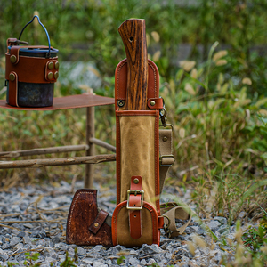 Bushcraft en cuir véritable hache gaine sac Portable peau de vache taille outil suspendu pour <span class=keywords><strong>escalade</strong></span> main marteau gaine pour Camping - Product Image 4