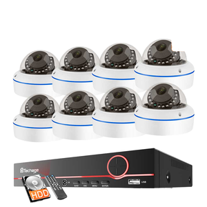 Techage 8-kênh NVR Kit 4 Dome <span class=keywords><strong>IP</strong></span> âm thanh máy ảnh 5MP ngày đêm thương mại máy ảnh cho trong nhà ngoài trời đám mây lưu trữ dữ liệu - Product Image 1